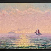 Studie über das Meer bei St. Malo im Gegenlicht der Sonne – 1918