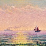 Studie über das Meer bei St. Malo im Gegenlicht der Sonne – 1918