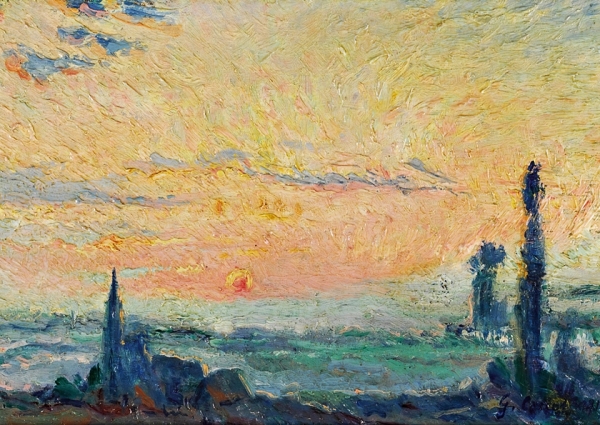 Studie des Sonnenuntergangs in der Ebene – 1919