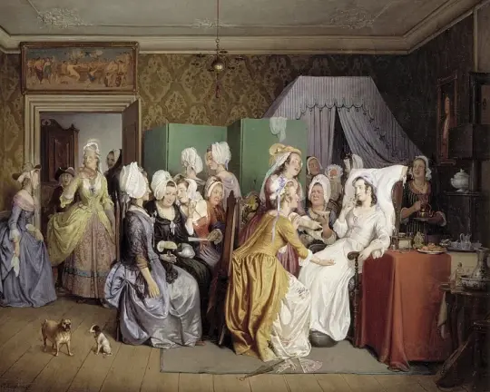 Szene aus Ludwig Holbergs Wohnzimmer – 1845