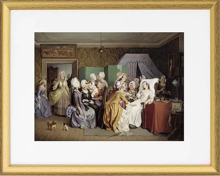 Szene aus Ludwig Holbergs Wohnzimmer – 1845