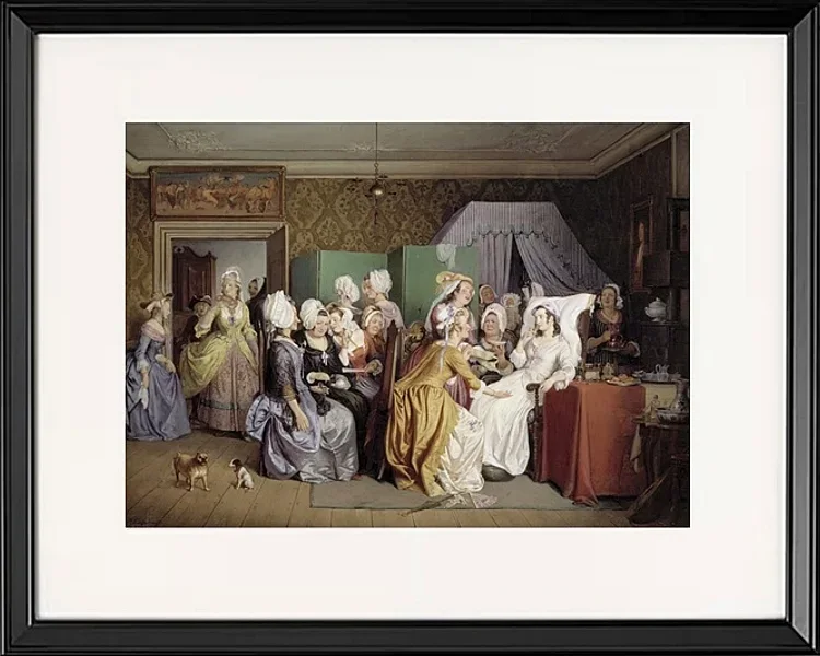 Szene aus Ludwig Holbergs Wohnzimmer – 1845