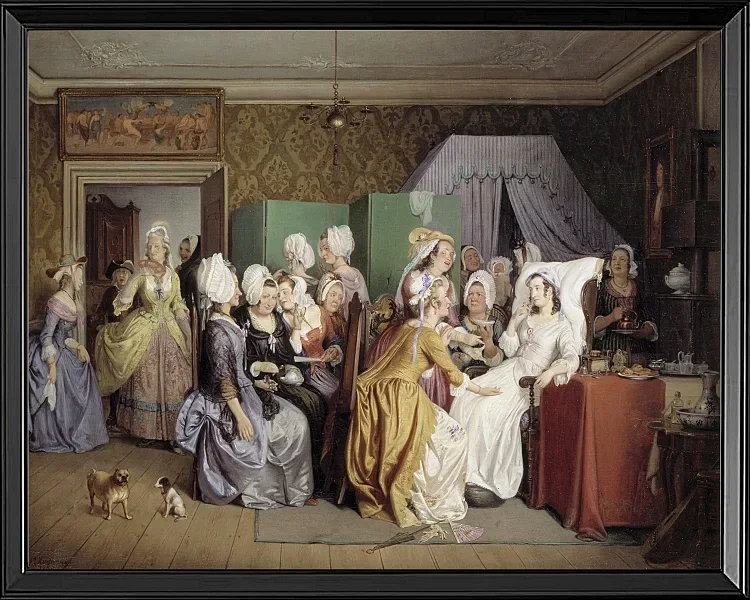 Szene aus Ludwig Holbergs Wohnzimmer – 1845