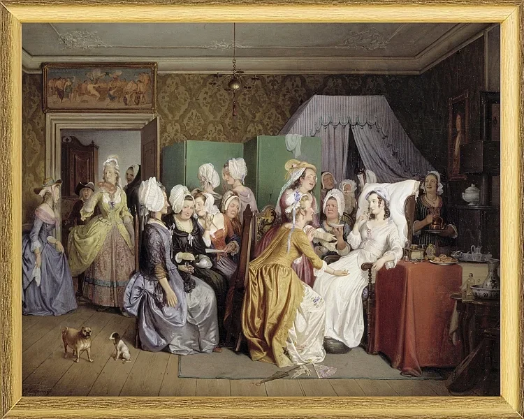 Szene aus Ludwig Holbergs Wohnzimmer – 1845