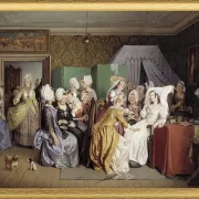 Szene aus Ludwig Holbergs Wohnzimmer – 1845