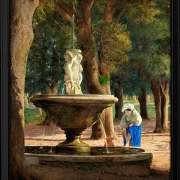 Szene aus dem Garten der Villa Borghese in Rom – 1839