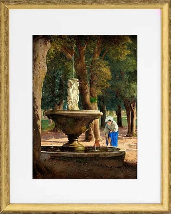 Szene aus dem Garten der Villa Borghese in Rom – 1839