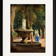 Szene aus dem Garten der Villa Borghese in Rom – 1839