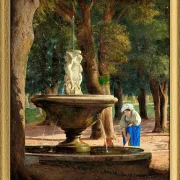 Szene aus dem Garten der Villa Borghese in Rom – 1839