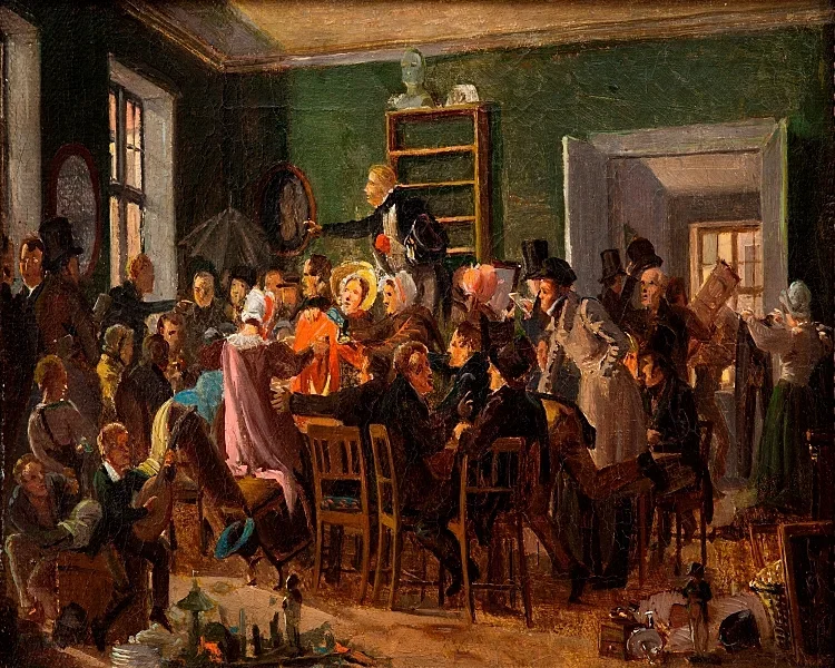 Szene aus einer Auktion - 1835
