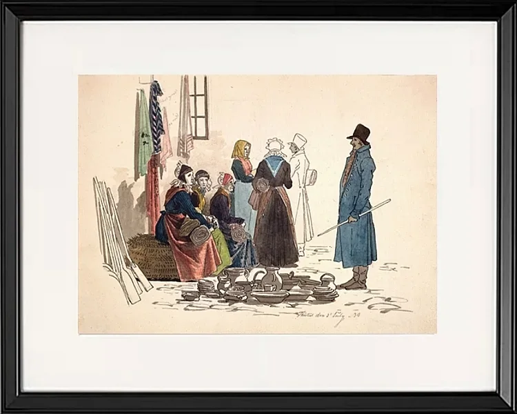 Szene vom Platz in Thisted – 1830