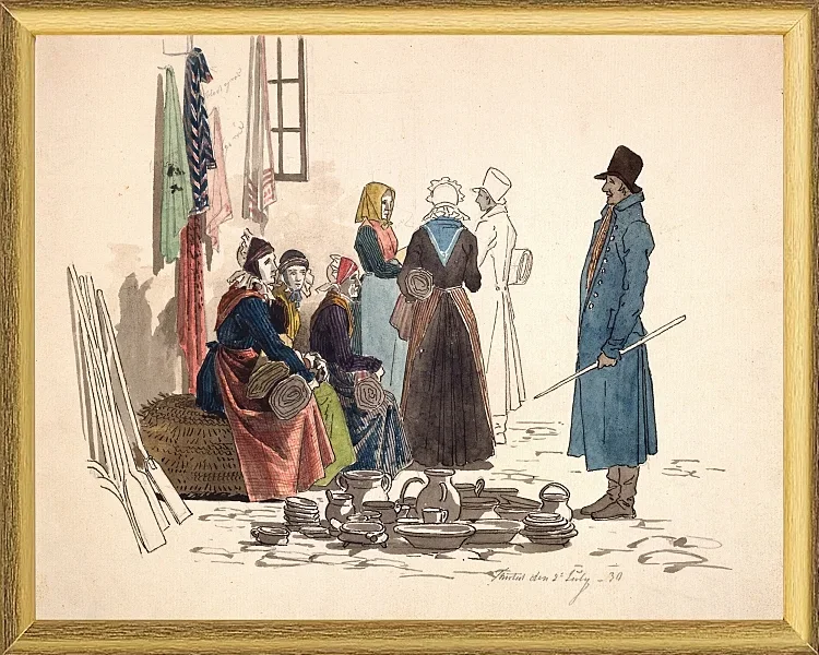 Szene vom Platz in Thisted – 1830