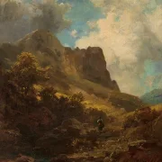 Talschlucht mit Sennerin - 1875