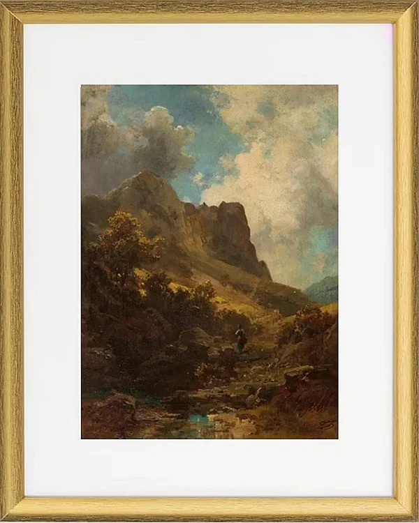 Talschlucht mit Sennerin - 1875