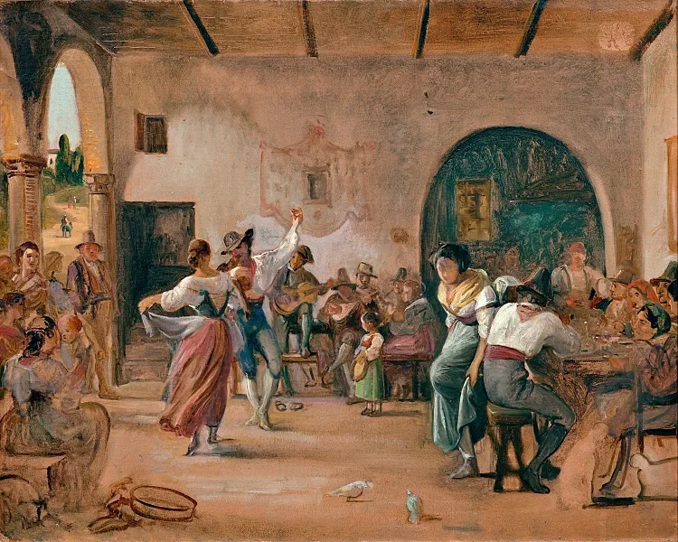 Dans i en osteria - 1860