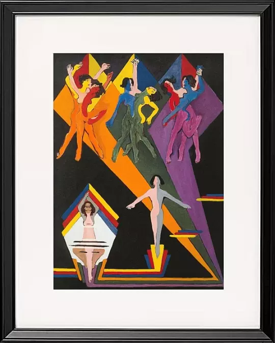 Tanzende Mädchen in bunten Strahlen – 1933