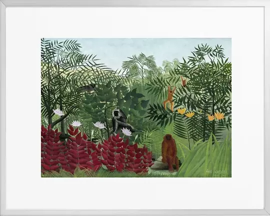 Tropischer Wald mit Affen – 1910