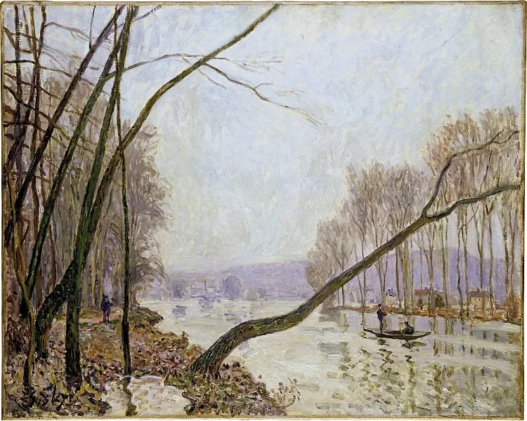 Alfred Sisley - Seinens bredder om efteråret 1876 | Indrammet giclée-kunsttryk
