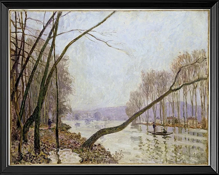 Alfred Sisley - Seinens bredder om efteråret 1876 | Indrammet giclée-kunsttryk
