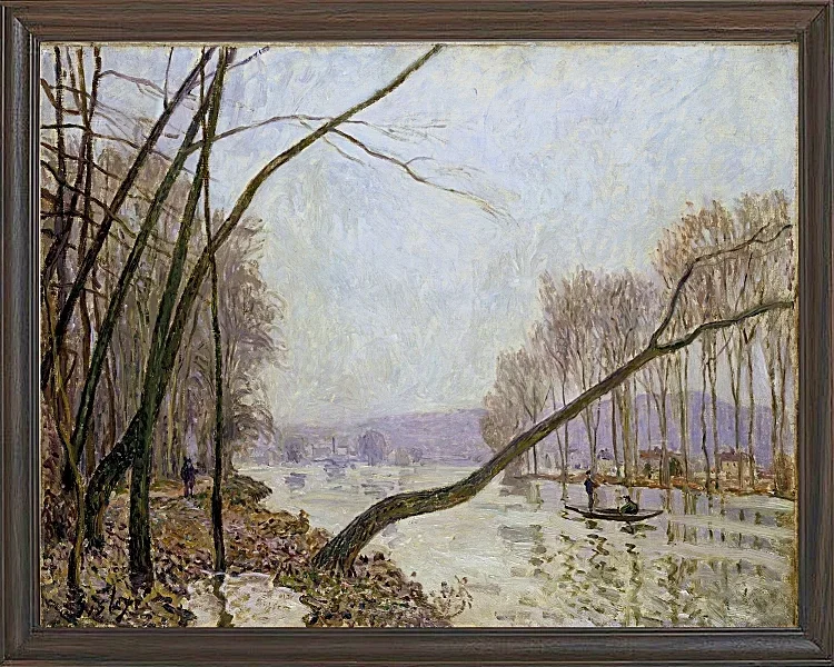 Alfred Sisley - Seinens bredder om efteråret 1876 | Indrammet giclée-kunsttryk