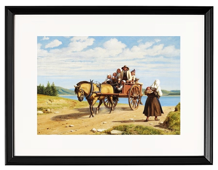 Sonntagsausflug in einer Pferdekutsche – 1860