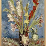 Vase mit Gladiolen und China Stern - 1886