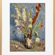 Vase mit Gladiolen und China Stern - 1886