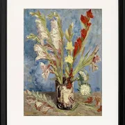 Vase mit Gladiolen und China Stern - 1886