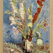 Vase mit Gladiolen und China Stern - 1886
