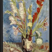 Vase mit Gladiolen und China Stern - 1886