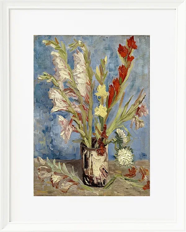Vase mit Gladiolen und China Stern - 1886
