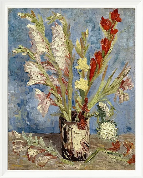 Vase mit Gladiolen und China Stern - 1886