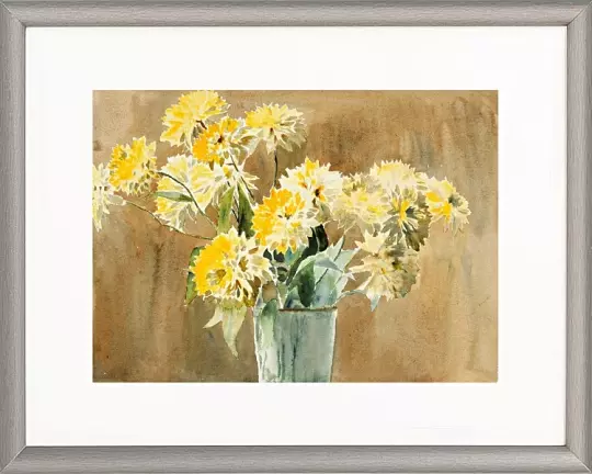 Vase mit gelben Blumen - 1915