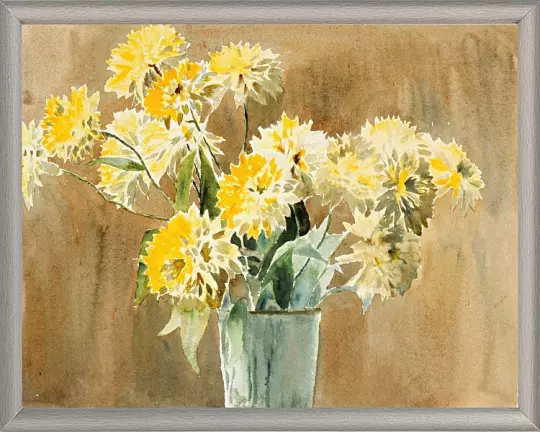 Vase med gule blomster - 1915