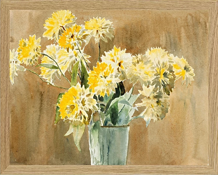 Vase med gule blomster - 1915