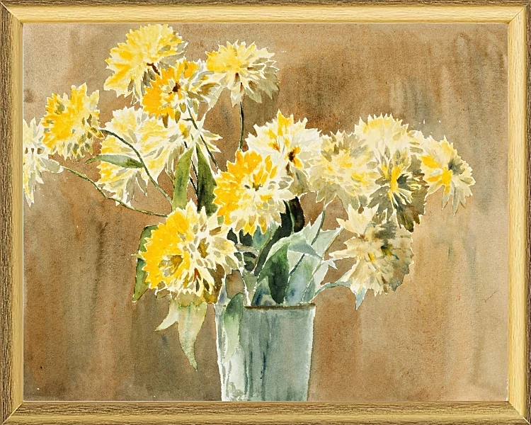Vase med gule blomster - 1915