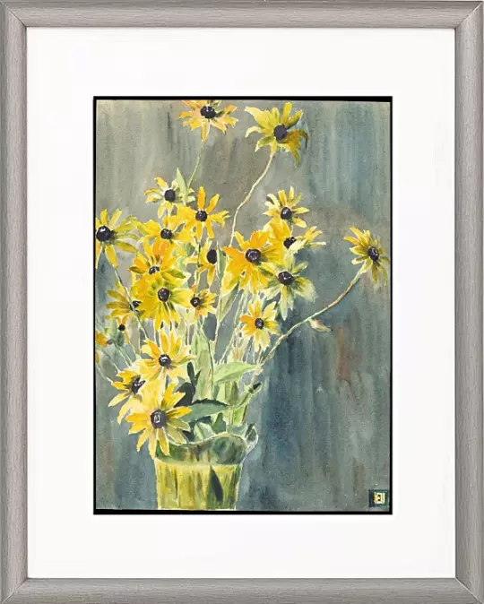 Vase mit schwarzäugigen Susannen - 1915