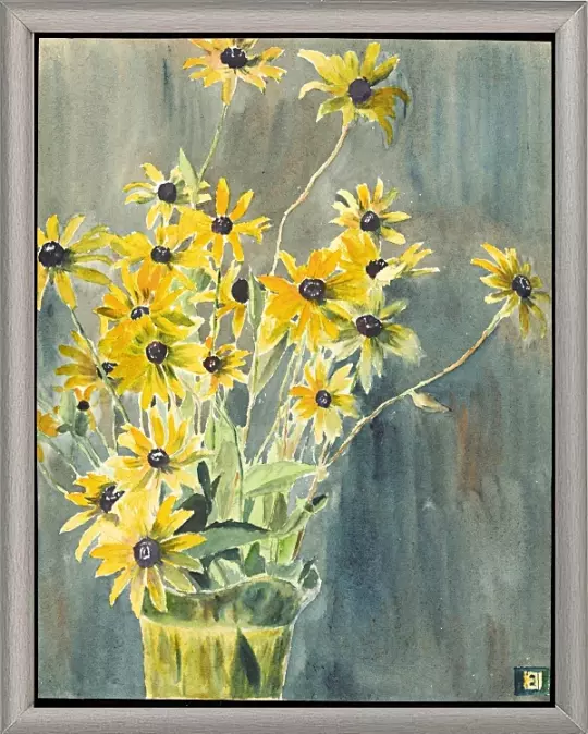 Vase med sortøjede Susaner - 1915