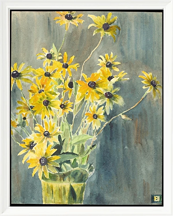 Vase med sortøjede Susaner - 1915