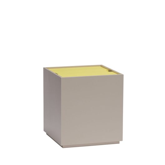 Vault Beistelltisch/Aufbewahrungsbox Grau/Gelb