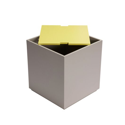Vault Beistelltisch/Aufbewahrungsbox Grau/Gelb