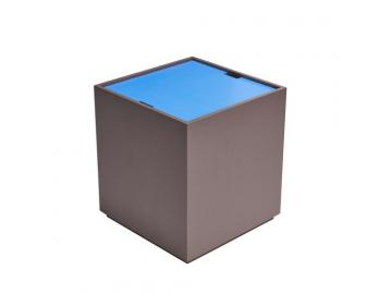 Vault Side Table/Storage Box Brown/Blue