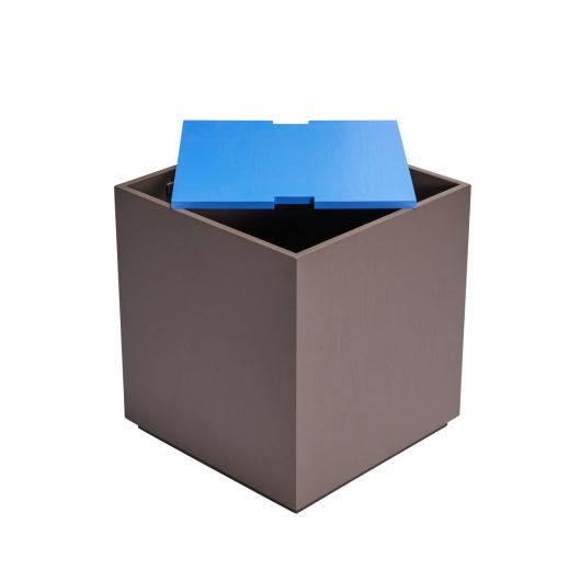 Vault Beistelltisch/Aufbewahrungsbox Braun/Blau