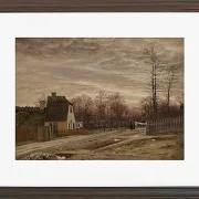 Vilhelm Kyhn – Abend nach Tauwetter. Taabæk, nördlich von Kopenhagen 1850 | Giclée Kunstdruck gerahmt