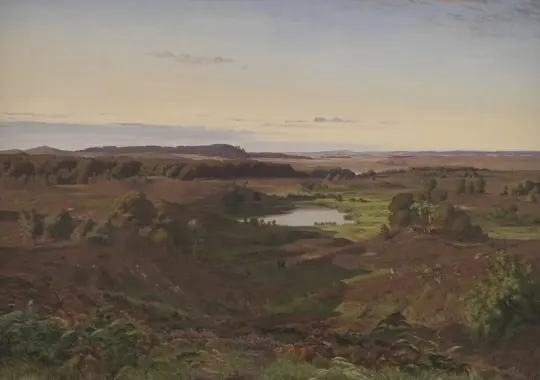Vilhelm Kyhn | Landskab i Nordsjælland - 1849 | Indrammet kunsttryk | Danmarks Guldalder