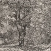 Vilhelm Kyhn | Das Haus im Wald - 1849 | Gerahmter Kunstdruck | Goldenes Zeitalter Dänemark