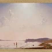 Vilhelm Kyhn – Blick auf den Roskilde-Fjord in der Nähe von Frederikssund, Seeland 1849 | Giclée Kunstdruck gerahmt