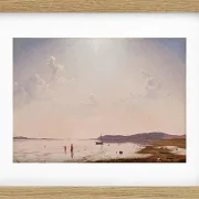 Vilhelm Kyhn – Blick auf den Roskilde-Fjord in der Nähe von Frederikssund, Seeland 1849 | Giclée Kunstdruck gerahmt