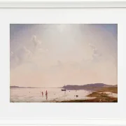 Vilhelm Kyhn – Blick auf den Roskilde-Fjord in der Nähe von Frederikssund, Seeland 1849 | Giclée Kunstdruck gerahmt