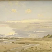 Vilhelm Kyhn | Stranden nær Kandestederne, Vestjylland - 1877 | Indrammet kunsttryk | Danmarks Guldalder